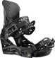 QuantumCarbon-Pair of black snowboard bindings on a white background