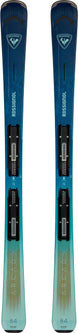 Arcade W 84-Pair of Rossignol ski with bindings on a white background