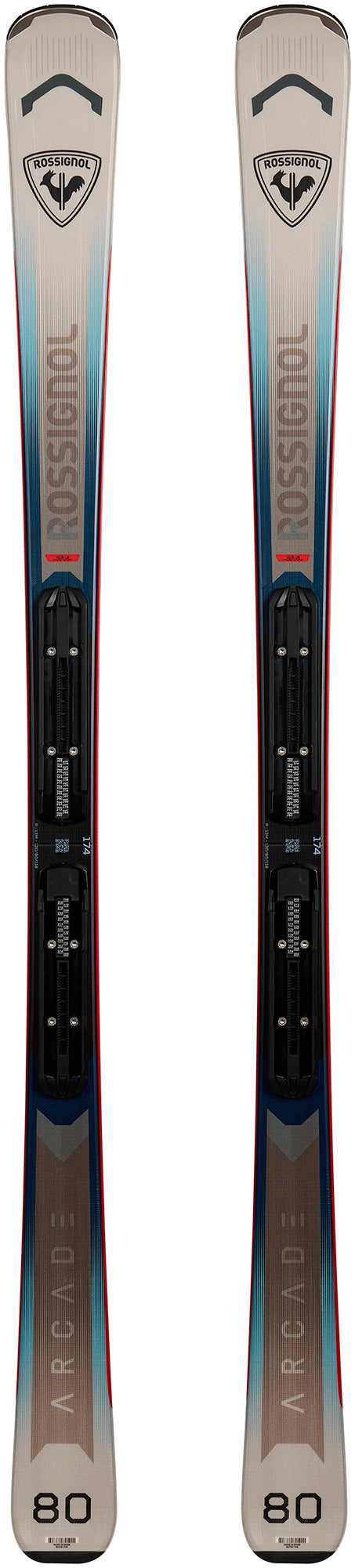 Arcade 80-Rossignol Arcade skis on a white background
