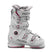 RFITHV85W- White ski boot with gray and red accents on a white background