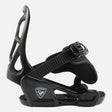 Rookie-Black snowboard binding with a visible brand logo on a white background