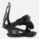 Rookie-Black snowboard binding with a visible brand logo on a white background