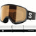 RIO-Salomon ski goggles with black frame and orange lens on a white background