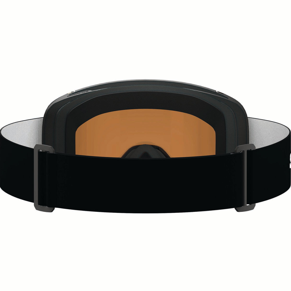 RIO-Salomon ski goggles with black frame and orange lens on a white background