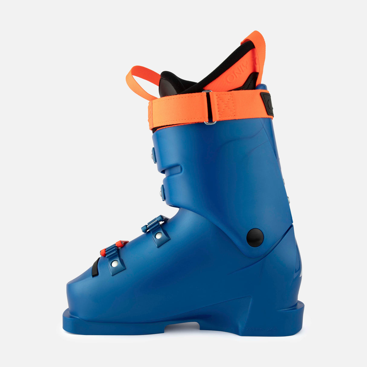 RS90SC- Blue and orange ski boot on a white background