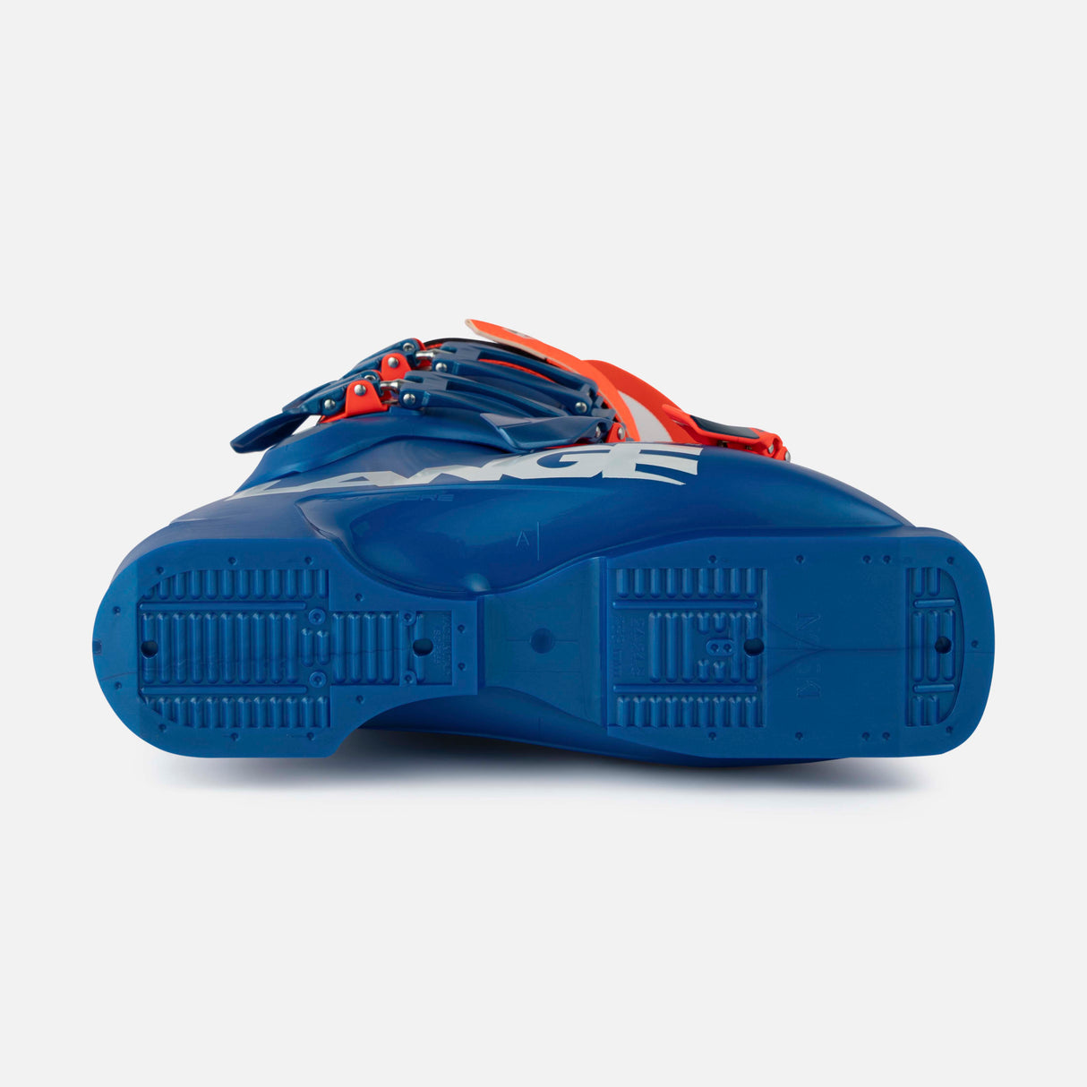 RS90SC- Blue and orange ski boot on a white background
