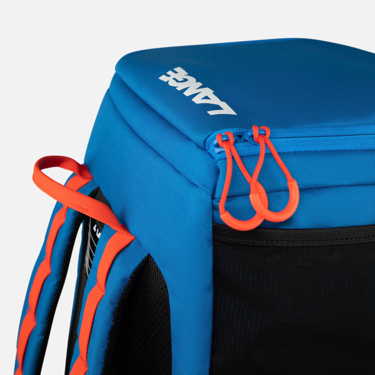 RacerBagSmall- Blue and orange bag on a white background