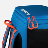 RacerBagSmall- Blue and orange bag on a white background