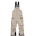 RainGor-TexBib- Cream snow pants with overalls that are black on a white background 