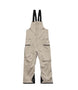 RainGor-TexBib- Cream snow pants with overalls that are black on a white background 