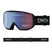Rally-Smith ski goggles with black frame and blue lens on a white background