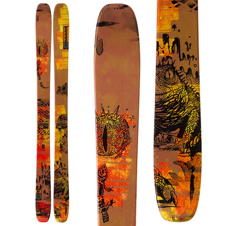 Reckoner110- Pair of skis on a white background