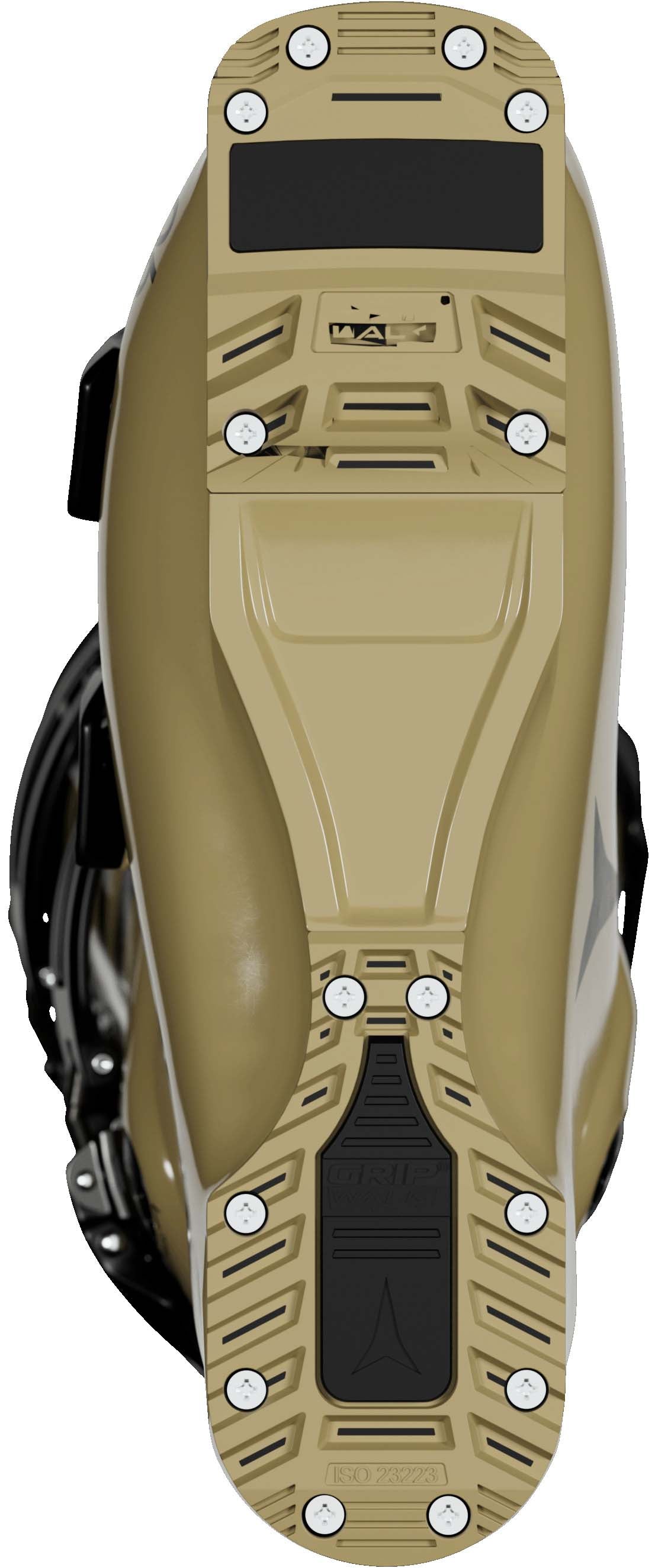 Remedy90LC- Beige and black Atomic ski boot on a white background