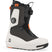 Reset-White snowboard boot with orange accents on a white background