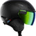 ReventGTAmidVisorHD-Black helmet with a green visor on a white background