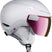 ReventGTAmidVisorHD-White helmet with pink visor and AMID logo on a white background