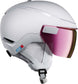 ReventGTAmidVisorHD-White helmet with pink visor and AMID logo on a white background