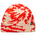 ReverbBeanie-Red and beige camouflage beanie on a white background