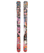 Revolt100JuniorFlat-Pair of skis with colorful graffiti-style design on a white background
