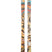 Revolt90Flat-Two skis with colorful patterns on a white background