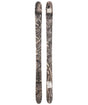 Revolt96Flat-Two skis with a detailed pattern on a white background