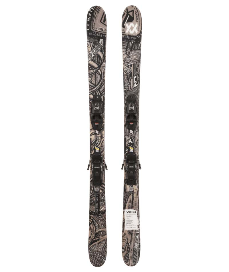 RevoltJr.Urban_4.5-Pair of skis with bindings on a white background