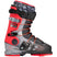 RevolveKF-A single ski boot from K2 Revolve, featuring a color-blocked design of red, gray, and black with orange accents, including a skull pattern on the inner collar.