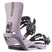 Rhythm- Light purple snowboard bindings on a white background
