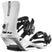 Rhythm- White snowboard bindings on a white background