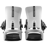 Rhythm- White snowboard bindings on a white background