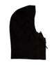 RidgeHoodTechFleece- Black hooded balaclava on a white background