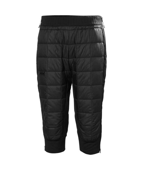 RidgeLifaloft3_4Pant-Black quilted pants on a white background