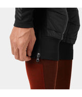 RidgeLifaloft3_4Pant-Black quilted pants on a white background