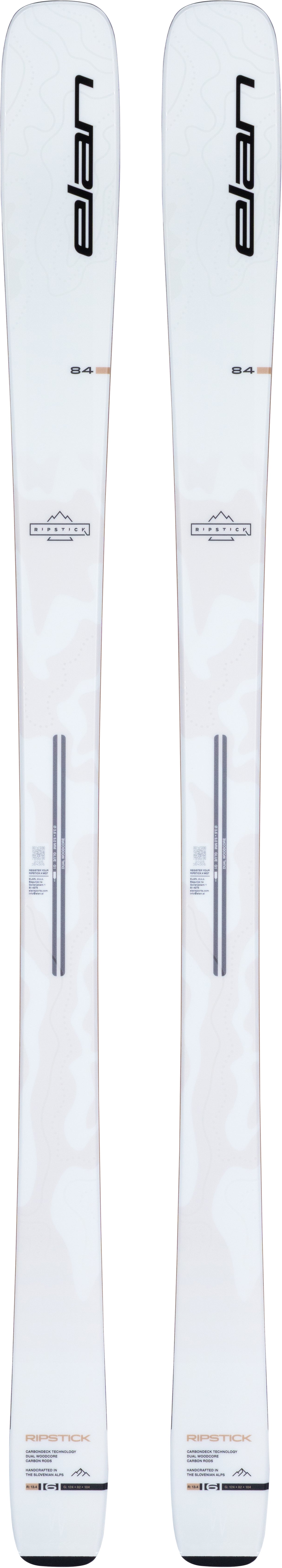 Ripstick84W- White ski on white background 