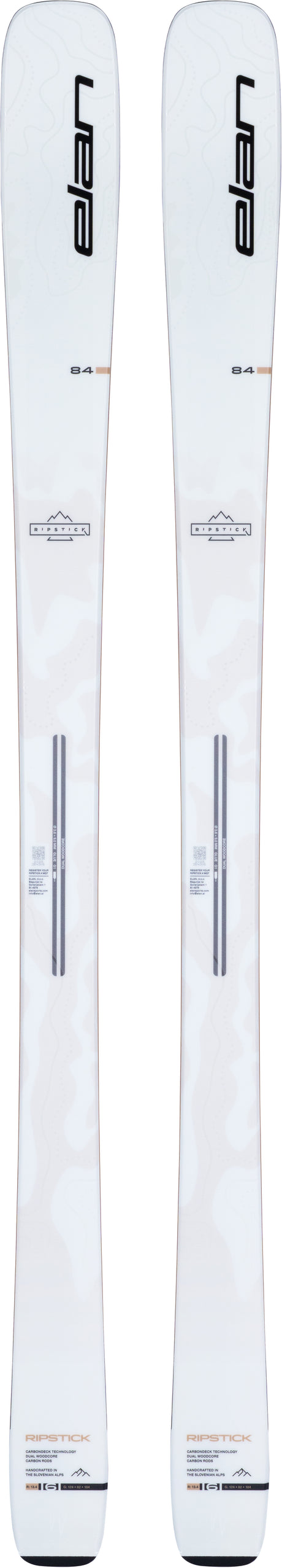 Ripstick84W- White ski on white background 
