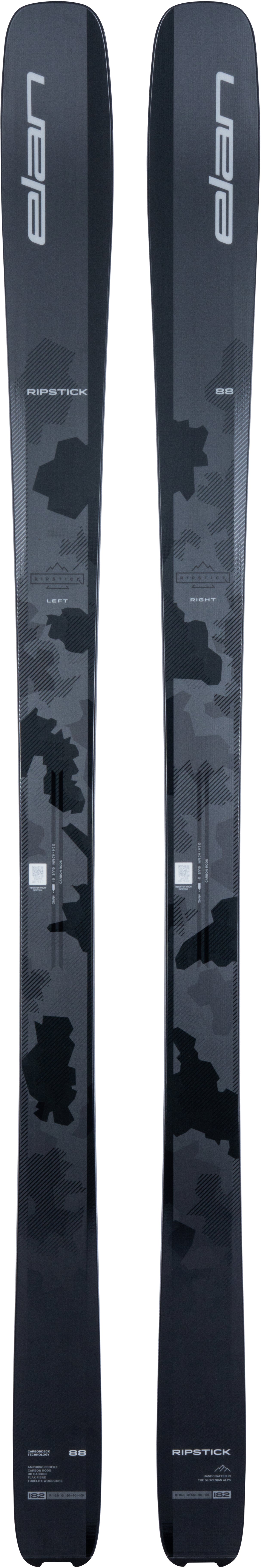 Ripstick88- Black and grey ski on a white background