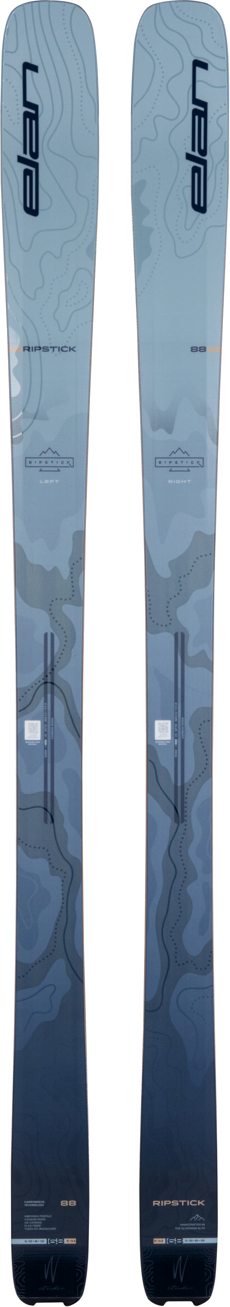 Ripstick88W- Blue ski on white background 