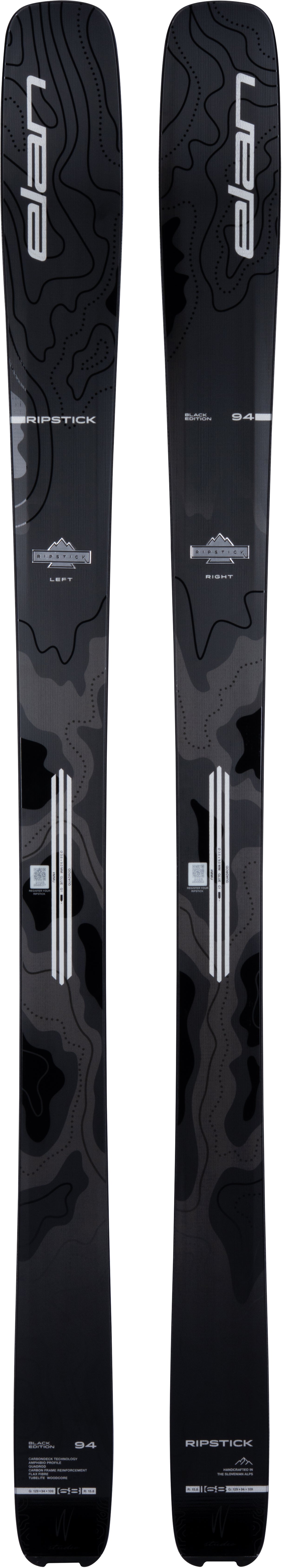 Ripstick94WBlackEdition- Black ski on white background
