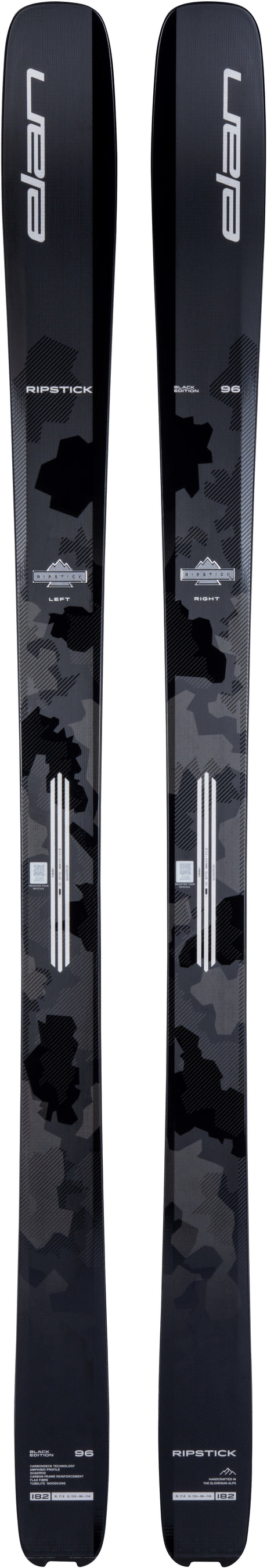 Ripstick96BlackEdition- Black ski on white background