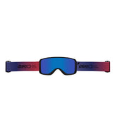 RoamGoggle-Giro ski goggles with a colorful strap on a white background