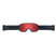 RoamGoggle- Indigo ski goggles with red lenses on a white background