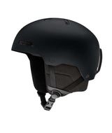 Rodeo-Black helmet with a strap on a white background