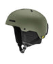RodeoMips-Green helmet with black strap on a white background