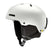 RodeoMips-White helmet with black interior and chin strap on a white background
