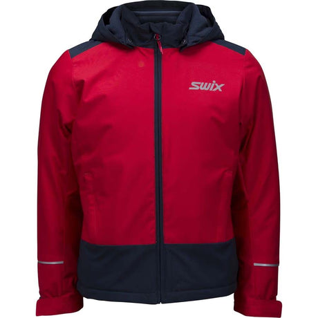 RookieKidsJacket- Black and red kids jacket on a white background