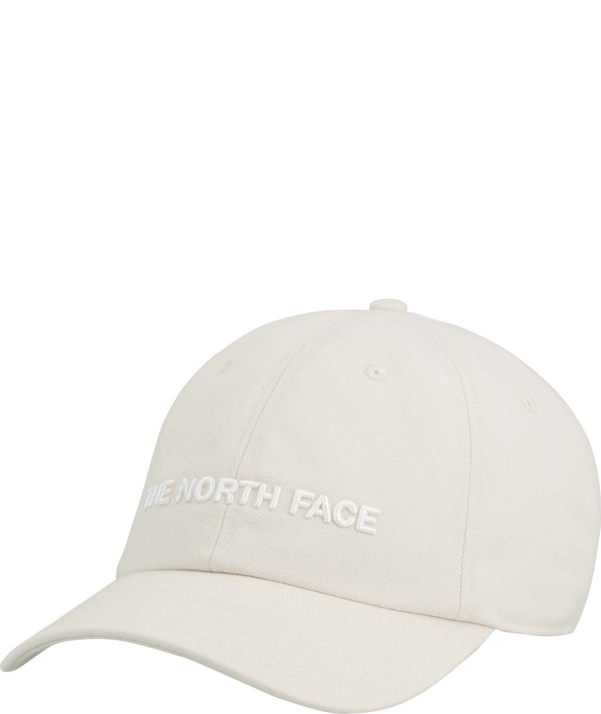RoomyNormHat- White Baseball Cap that says 'The North Face'