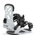 Rosa- Light grey snowboard binding with 'Union' branding on a white background