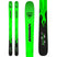 RossignolSuperBlackopsMensSkis2027-Green and black Rossignol ski with flame design on a white background
