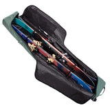 RoundTripRollerSkiBag-Green ski bag with Thule logo on a white background