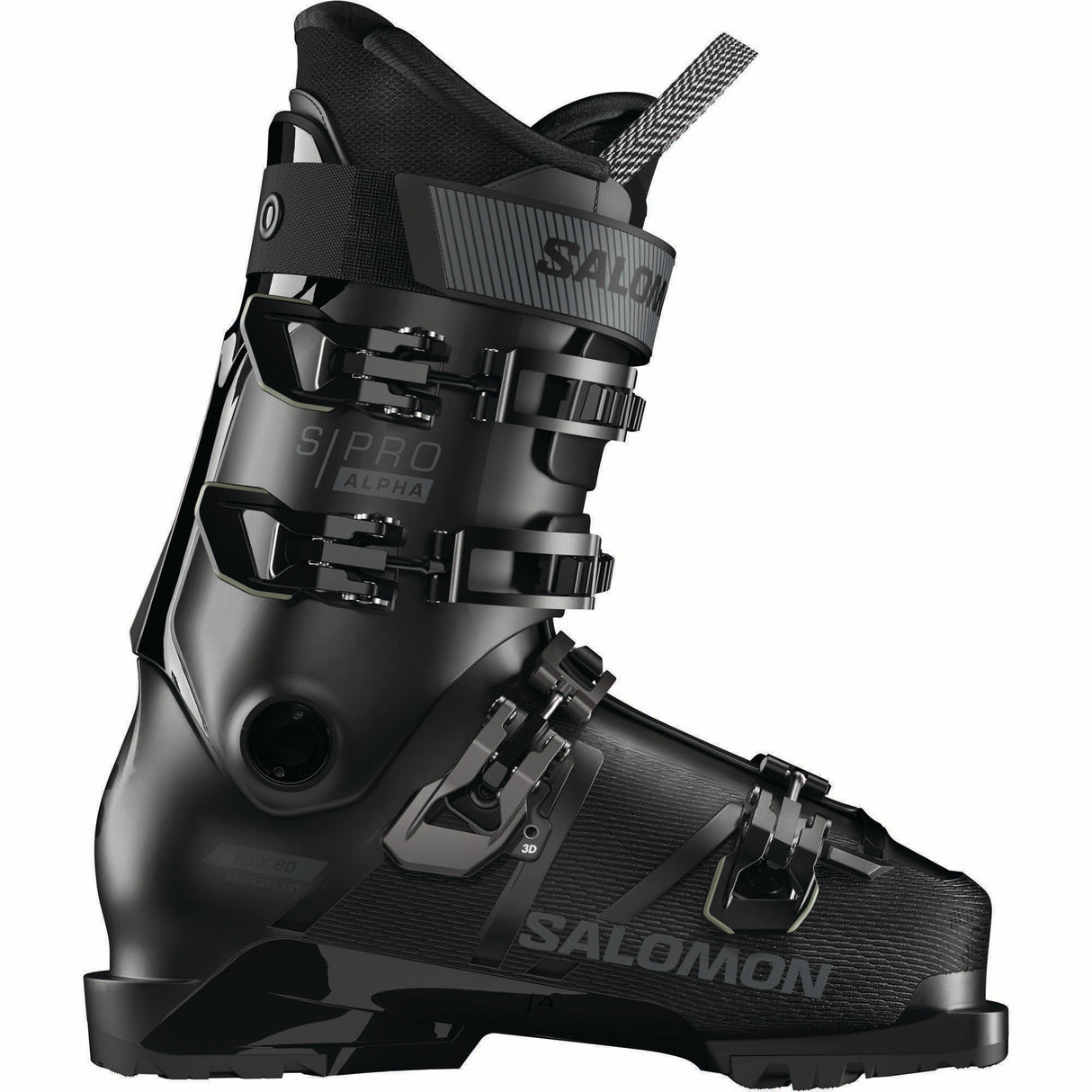 SPROALPHA80TGW-Salomon ski boot on a white background